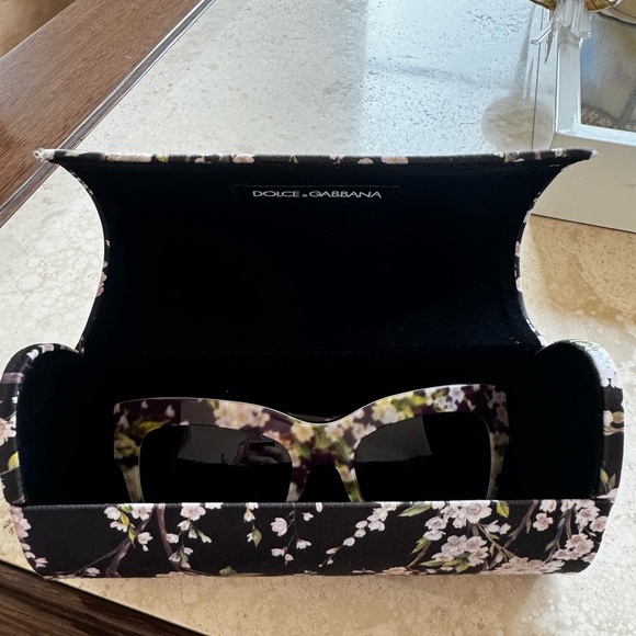 Dolce & Gabbana Black Floral Sunglasses